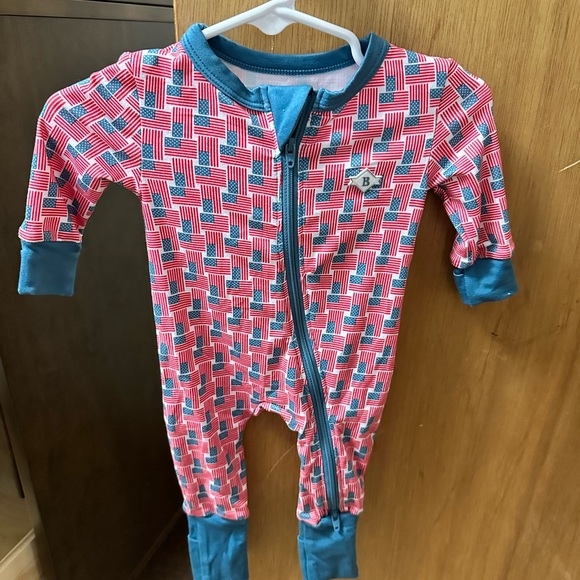 BURLEBO Other - BURLEBO Patriotic Red and Blue Kids Footie